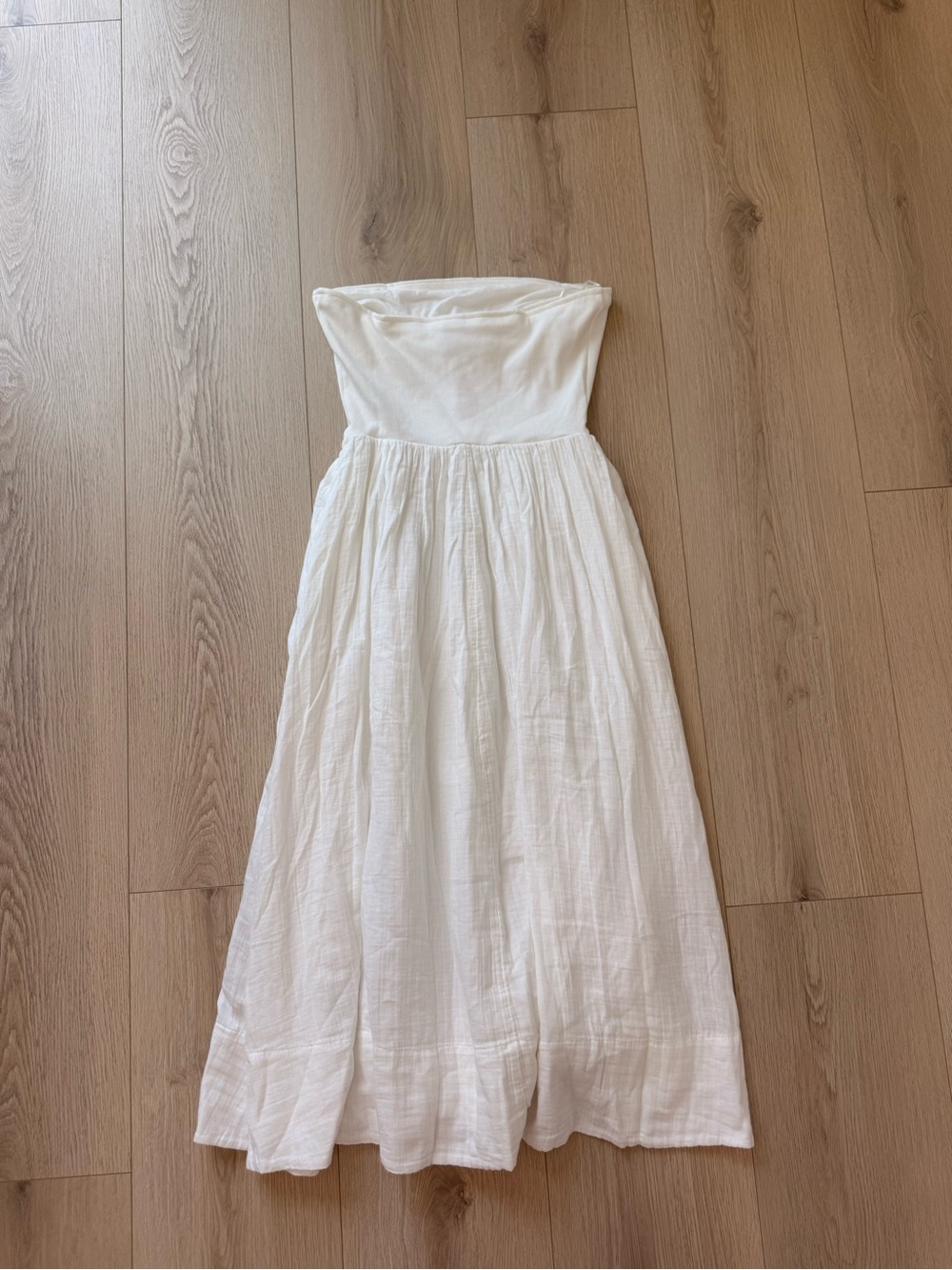 GAP White Strapless Maxi Dress women summer dress vacation chic - Picture 5 of 7